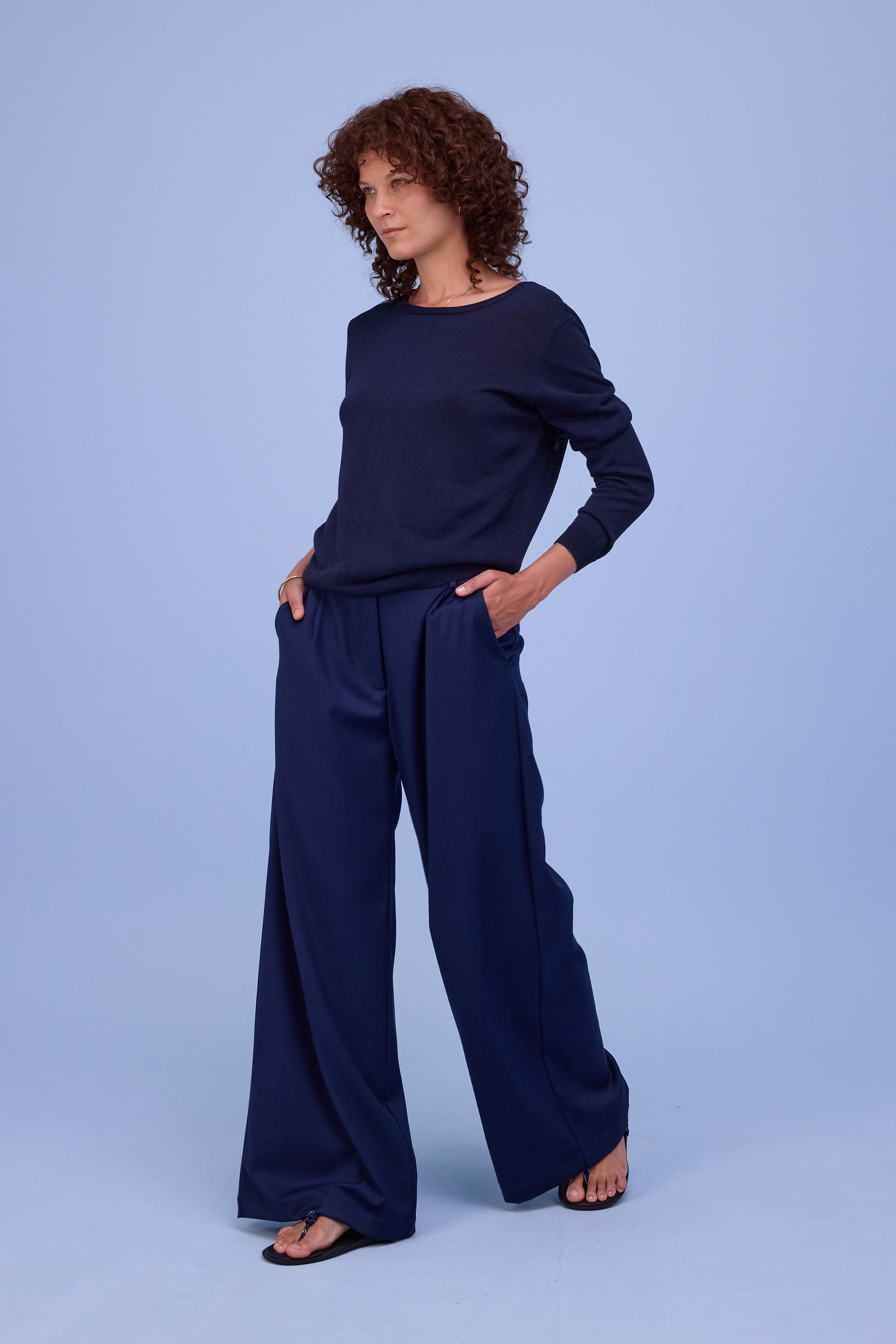 Zoella trousers in navy