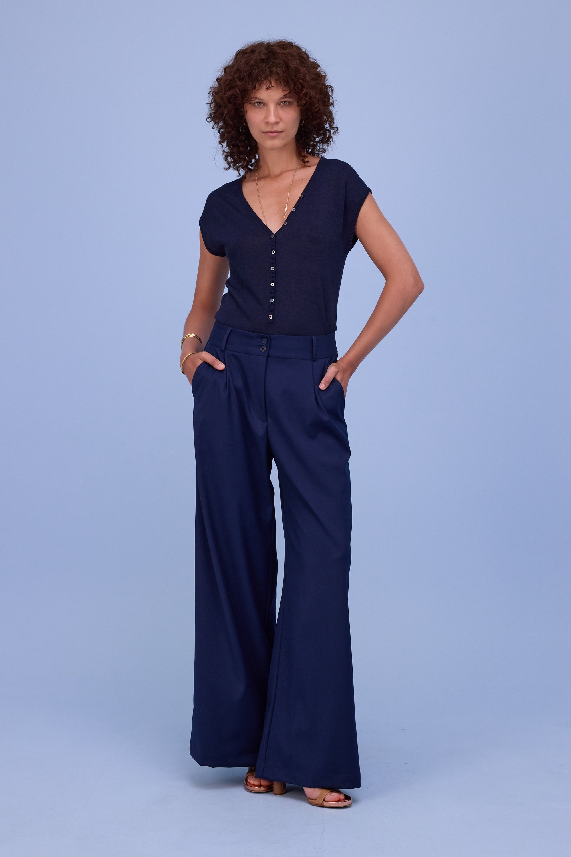 Zoella trousers in navy