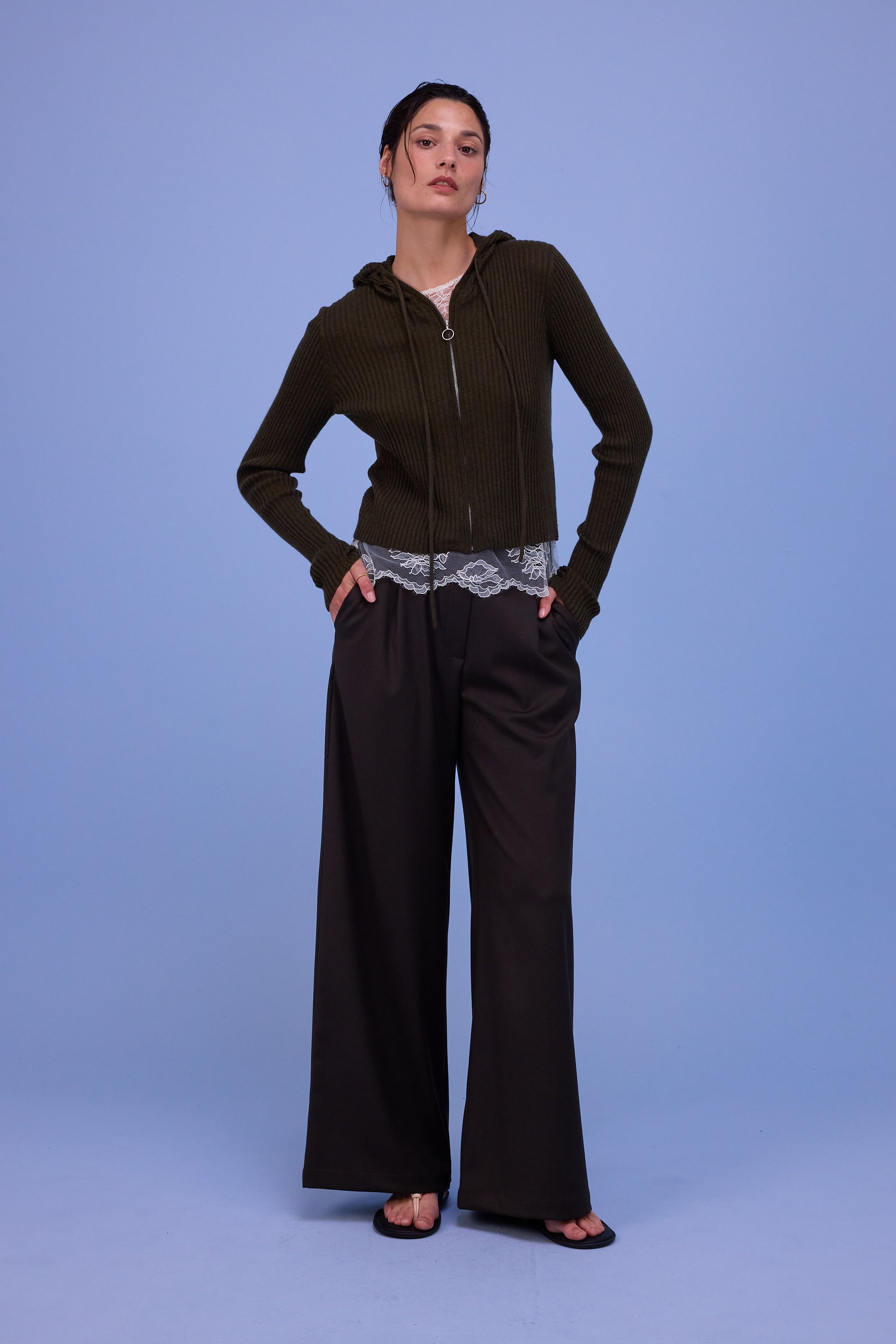 Zoella broek in black olive