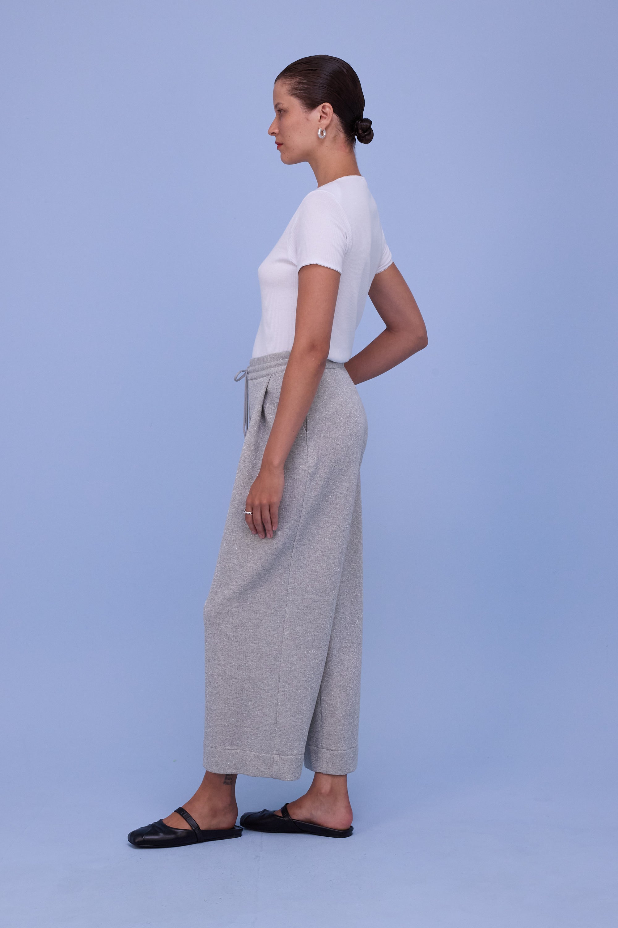 Helier broek in silver lurex