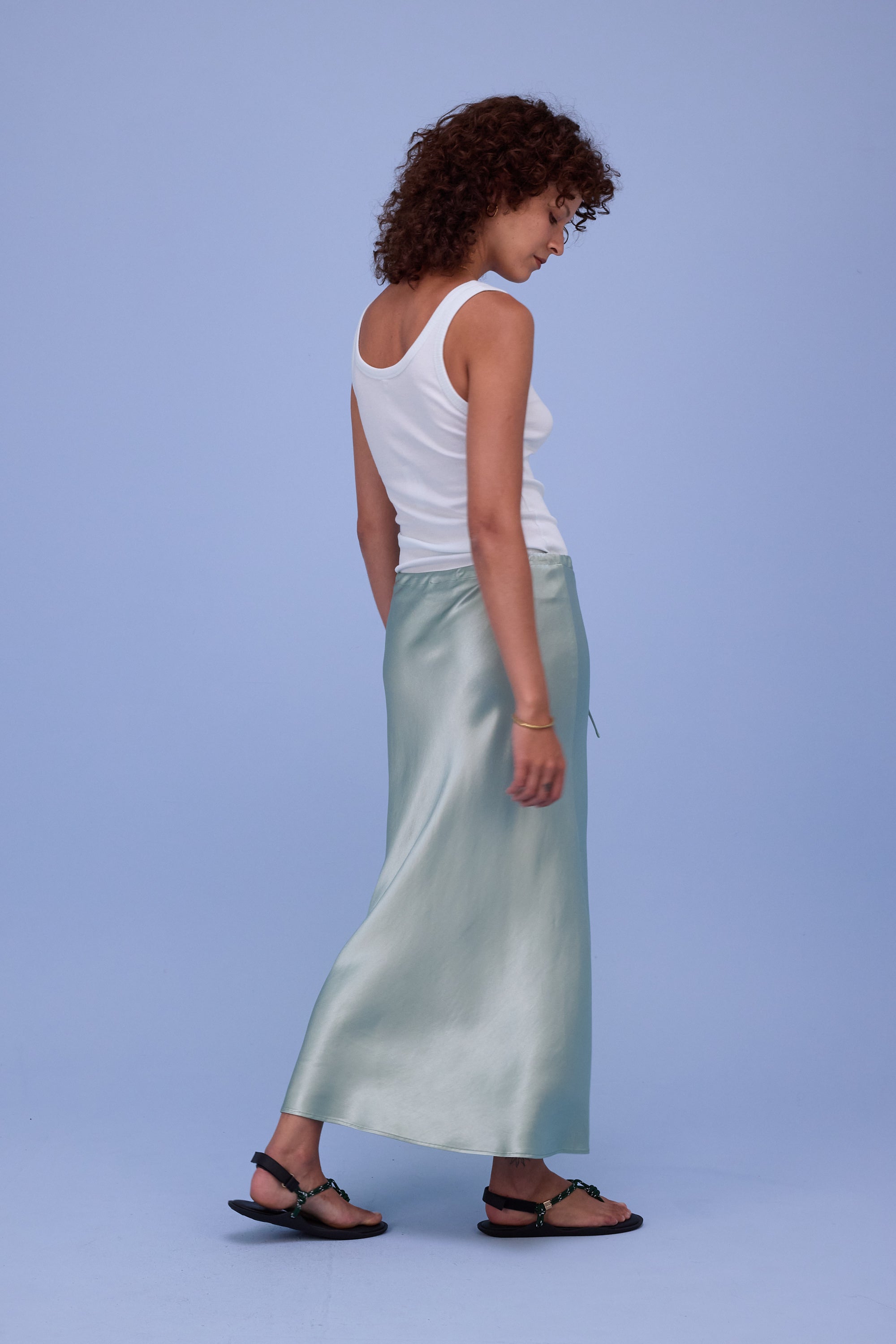 Hinda rok in shiny aloë