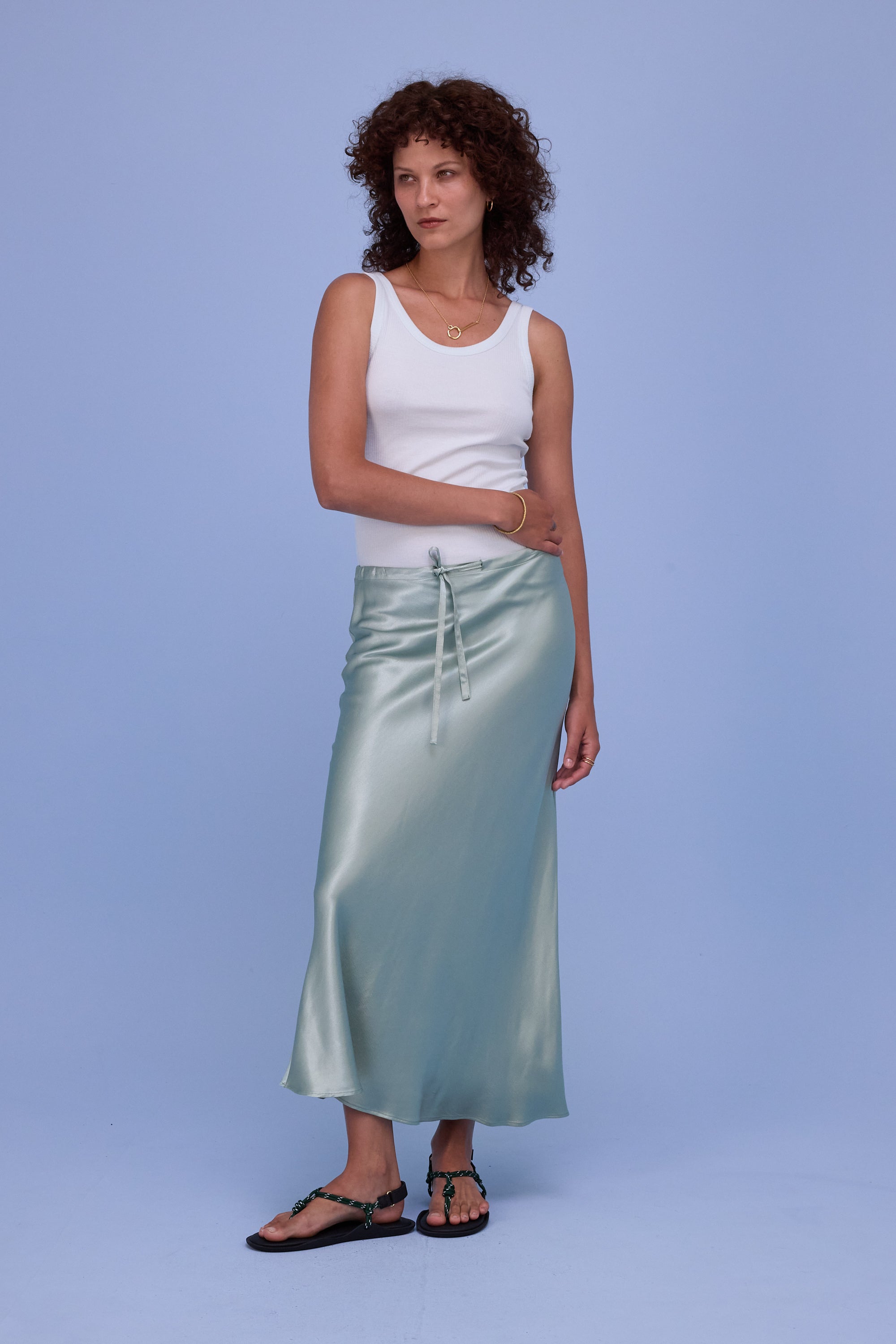 Hinda rok in shiny aloë