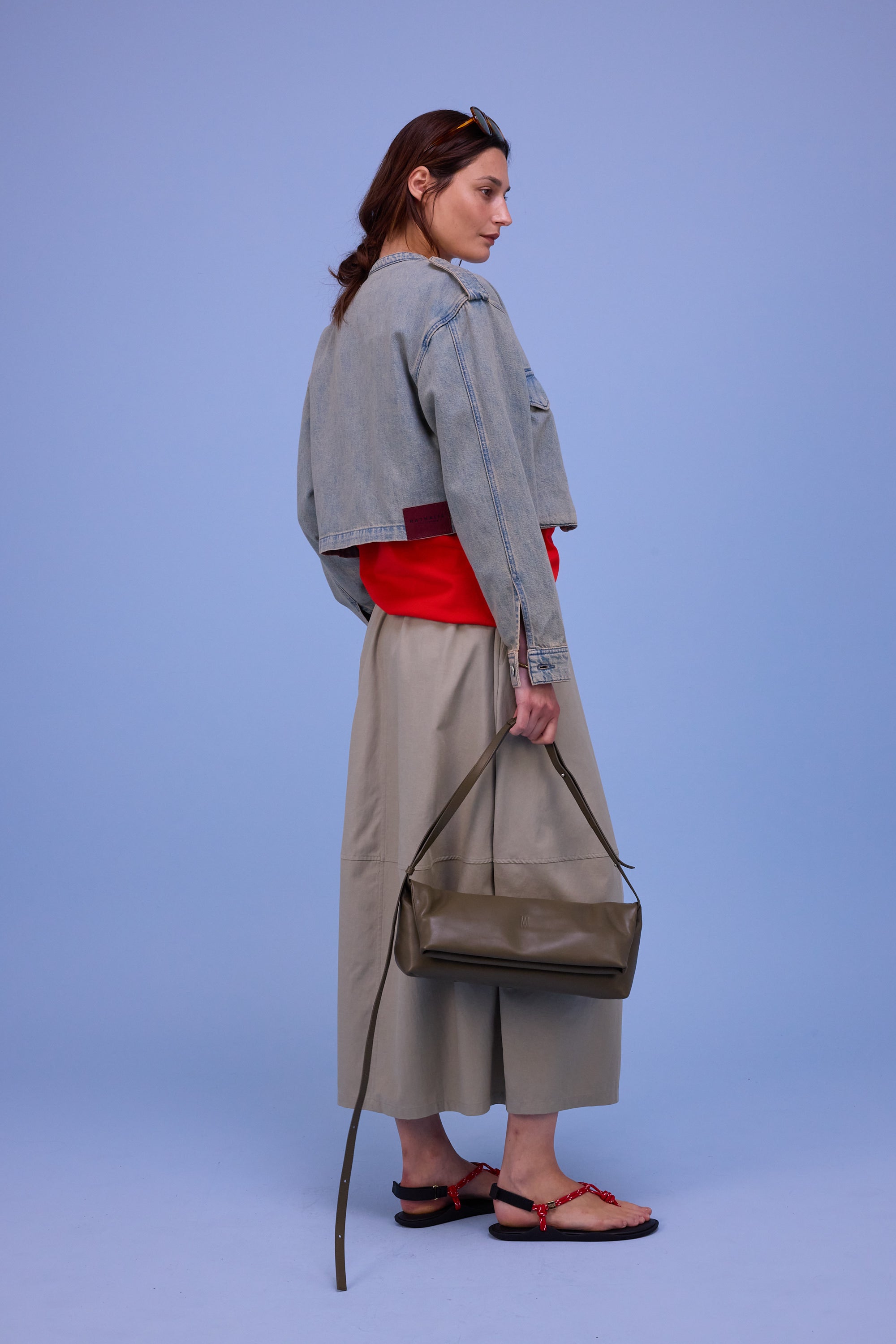 Héva skirt in dust sage