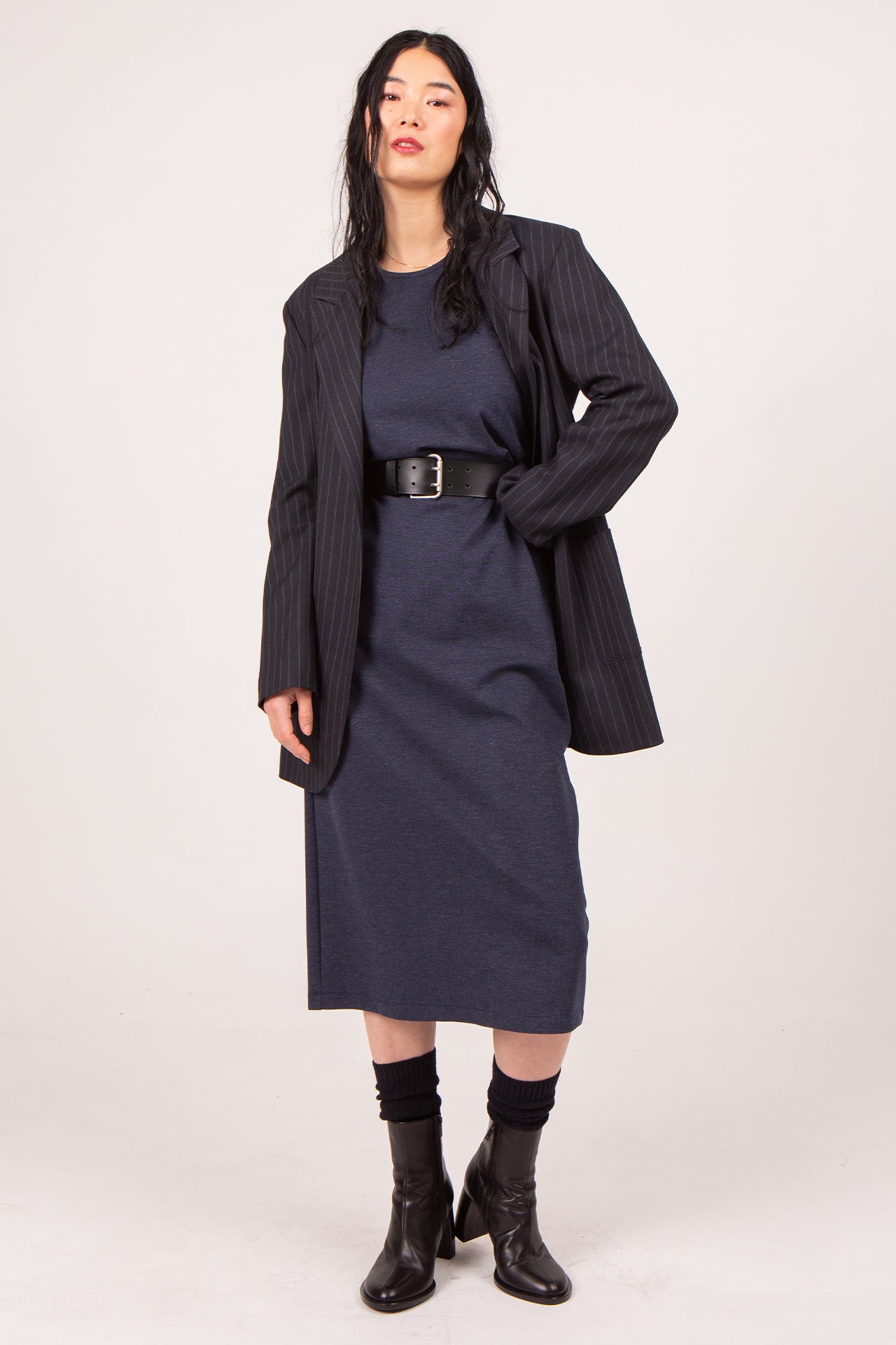 Schwarzer Gürtel mit Doppelverschluss