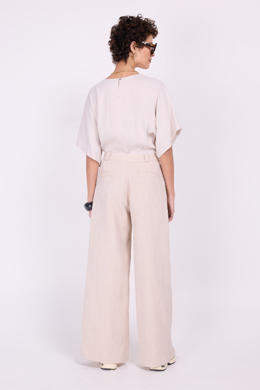 Eliza Satinbluse in Elfenbein