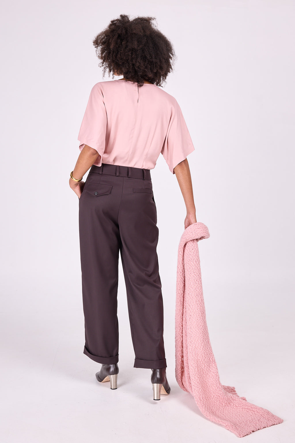 Eliza Satinbluse in Rosa