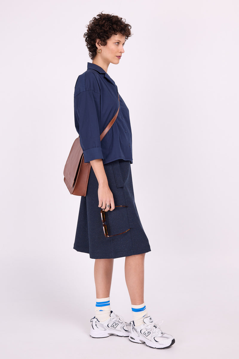 Carol Mitternachtsblaues Hemd