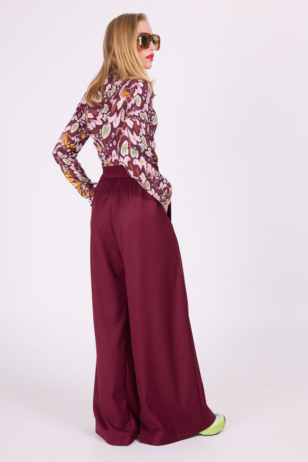 T-shirt Anna en multi aubergine ailes