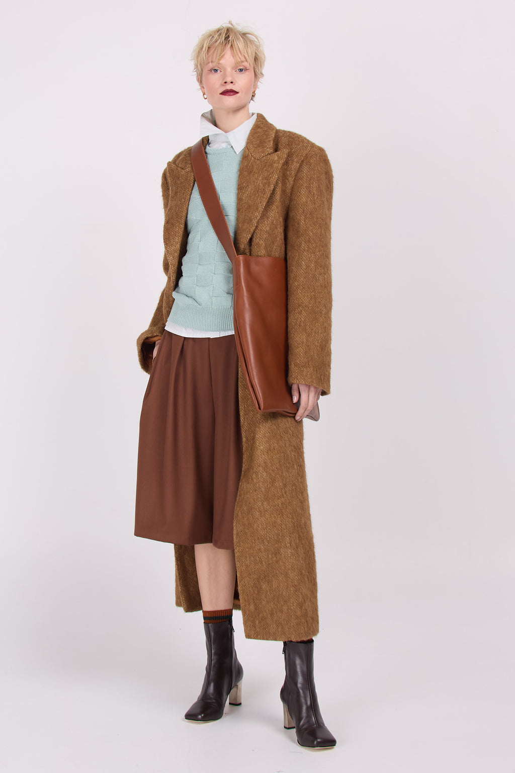Manteau long Esteban en toffee
