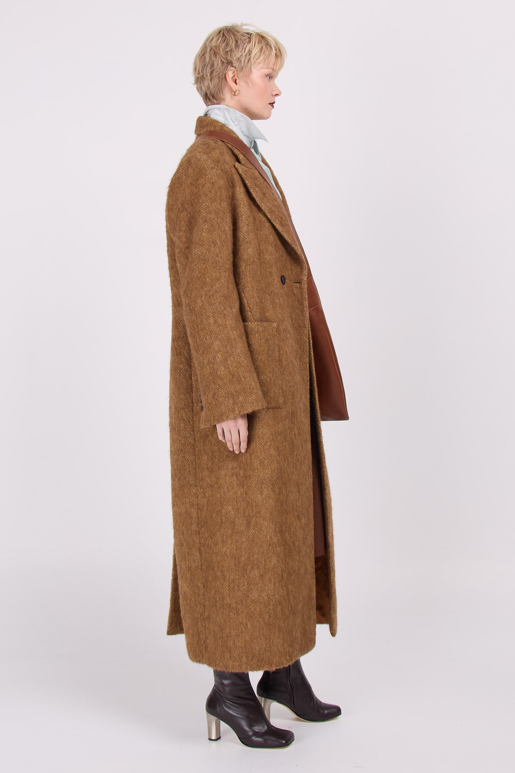 Manteau long Esteban en toffee