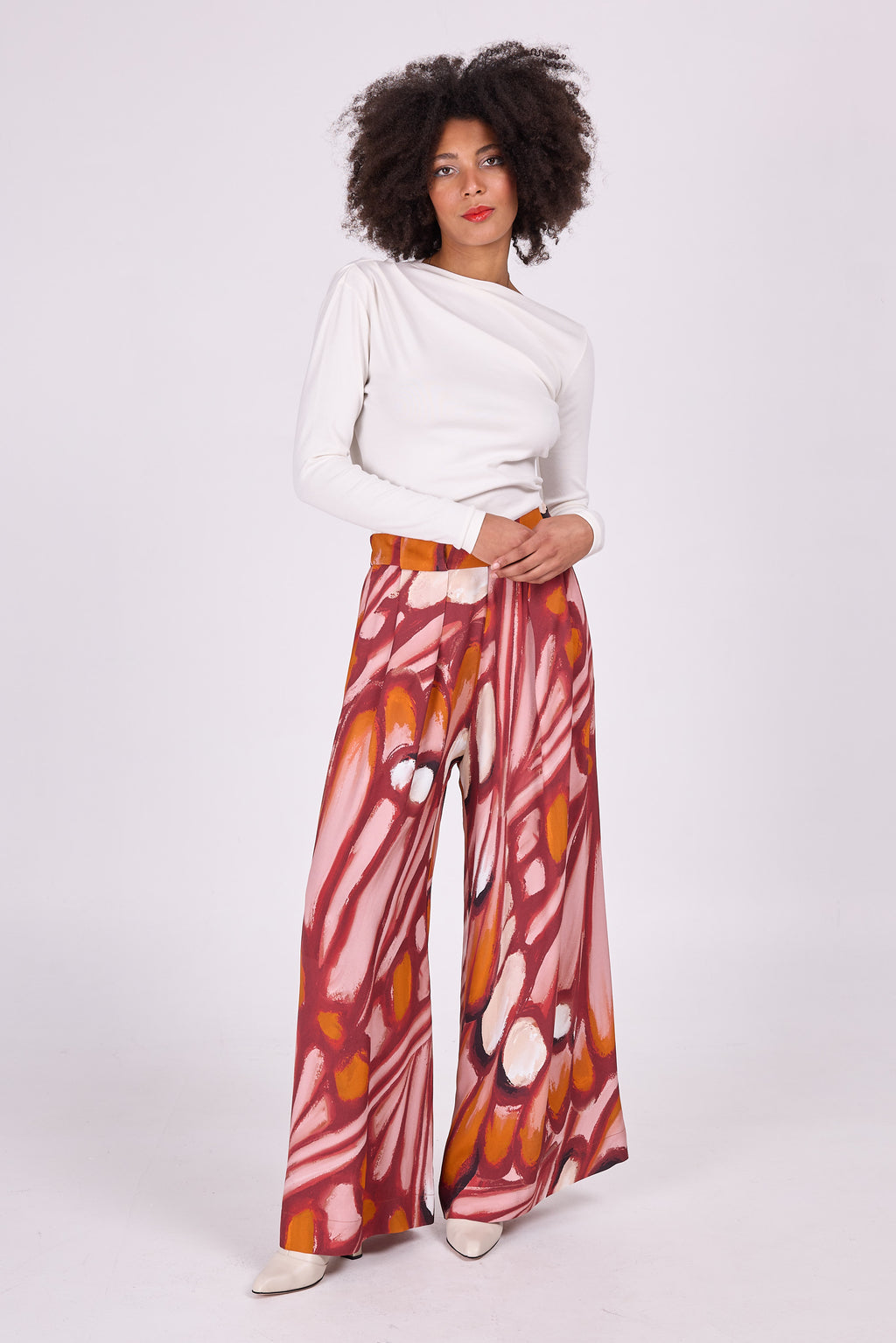 Pantalon Clinton en ailes orange sanguine
