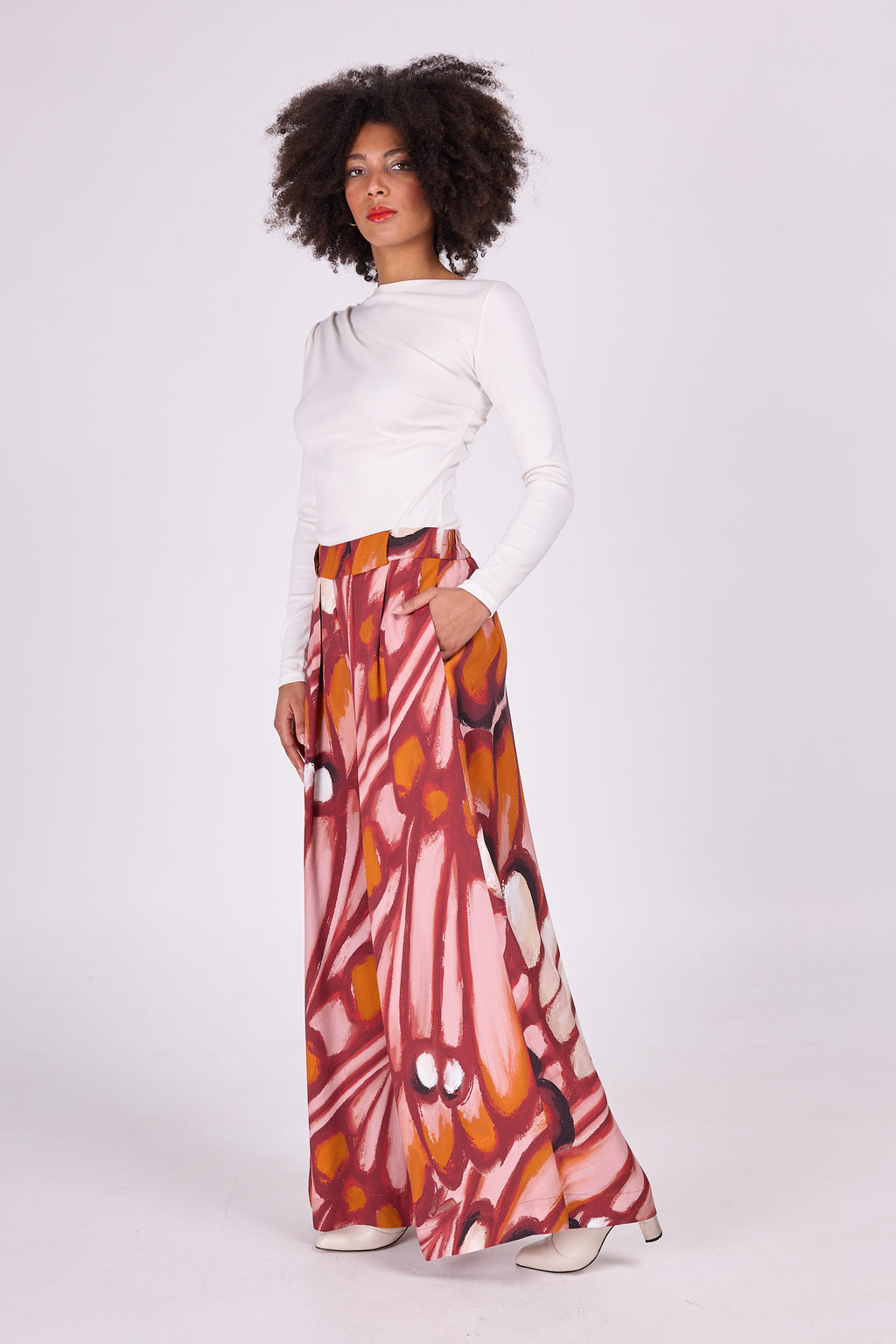 Pantalon Clinton en ailes orange sanguine