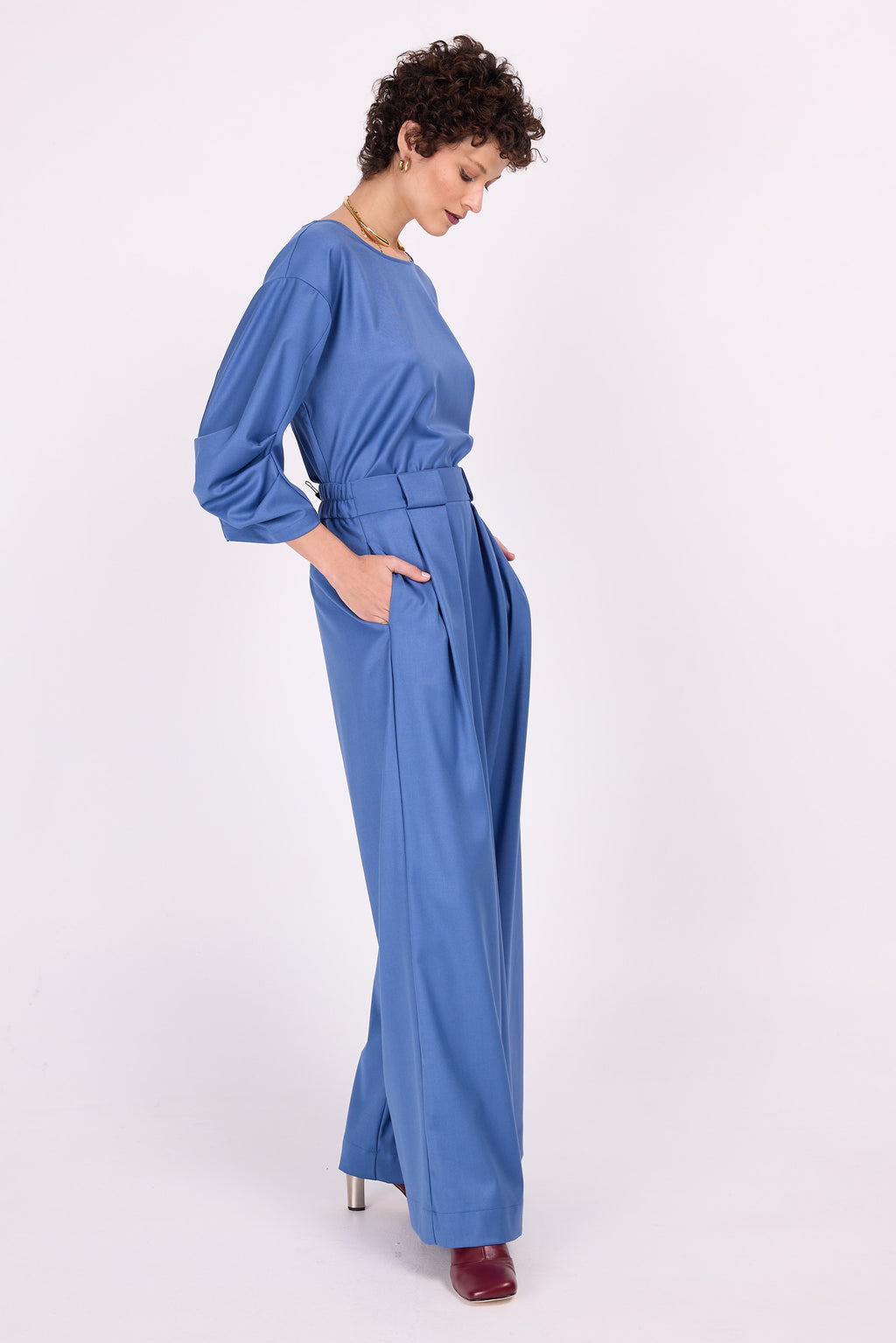 Stahlblaue Hose Clinton