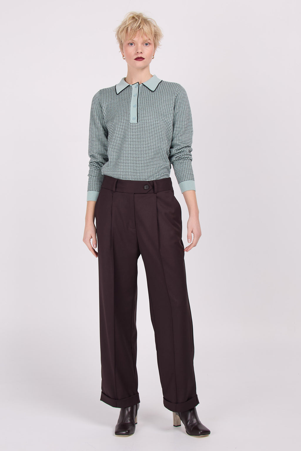 Enzo dunkelbraune Hose