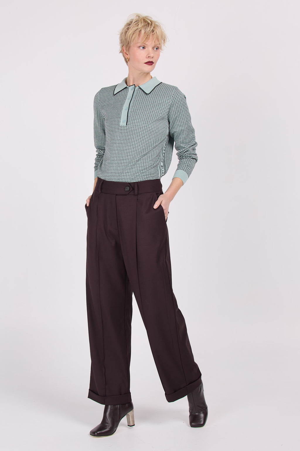 Enzo dunkelbraune Hose