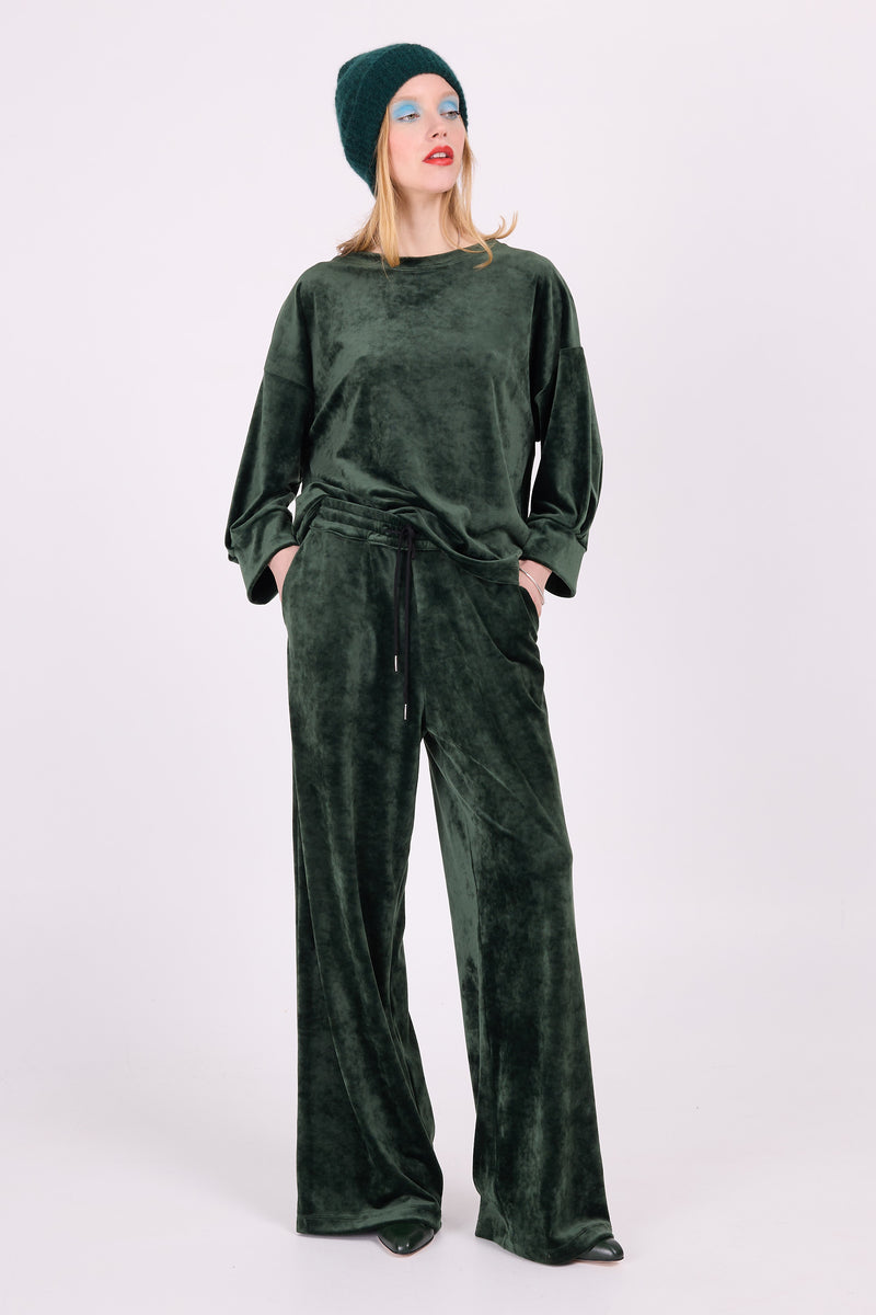 Zuka – Samthose in Sacramento-Grün