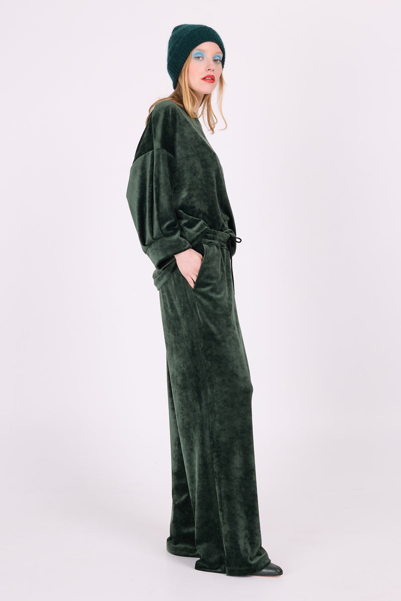 Zuka – Samthose in Sacramento-Grün