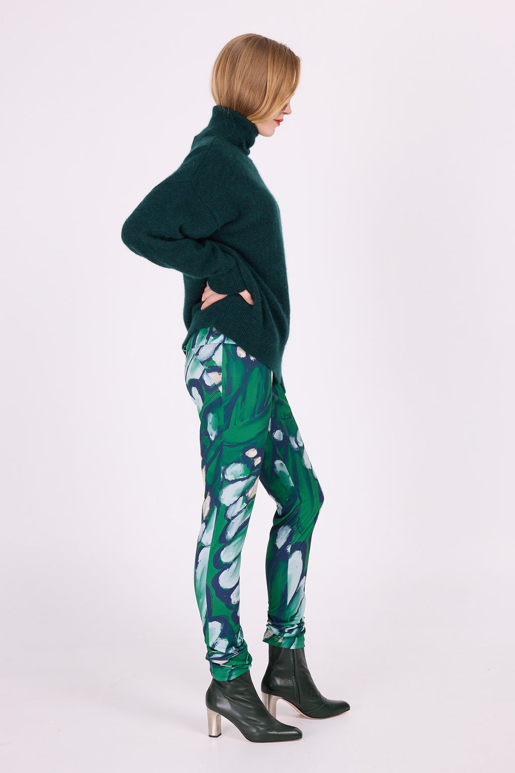 Etienne – Leggings mit käfergrünen Flügeln