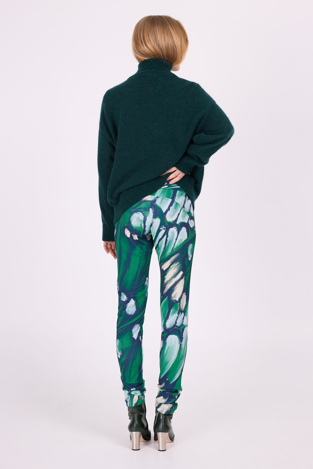Etienne – Leggings mit käfergrünen Flügeln