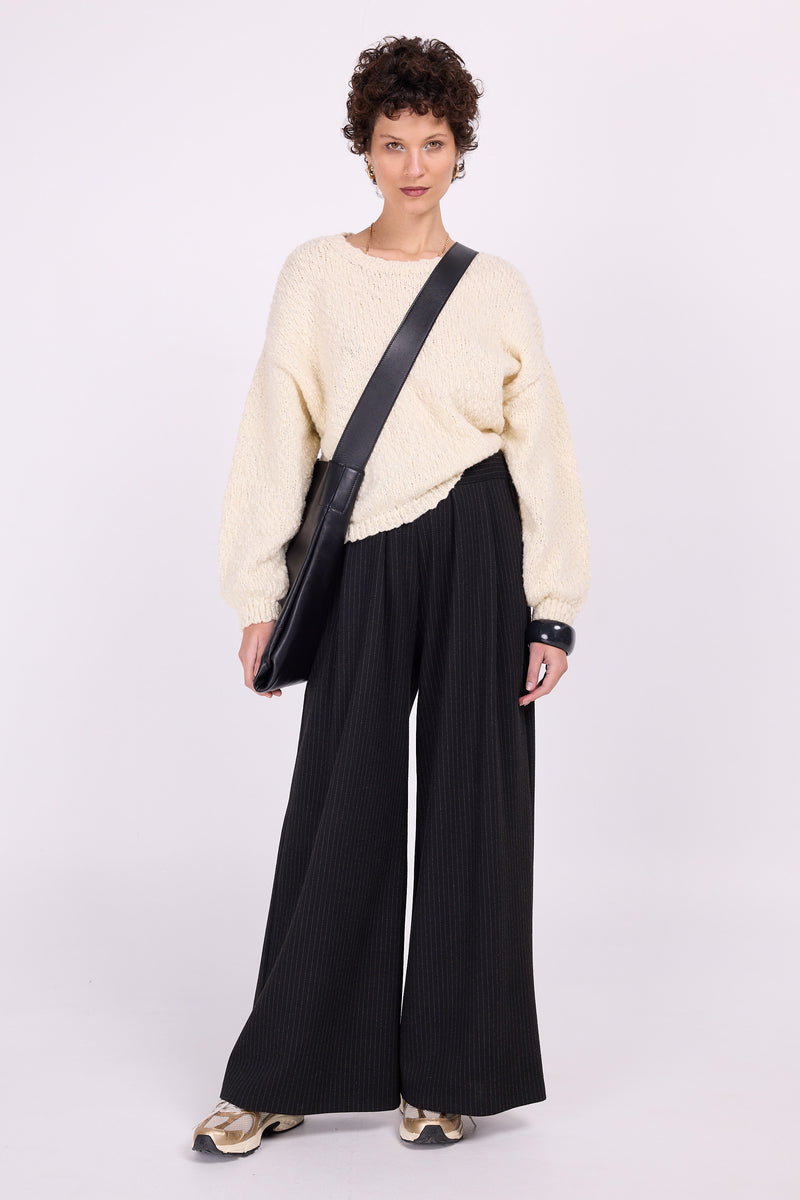 Schwarze Hose Egbert mit Kreidestreifen