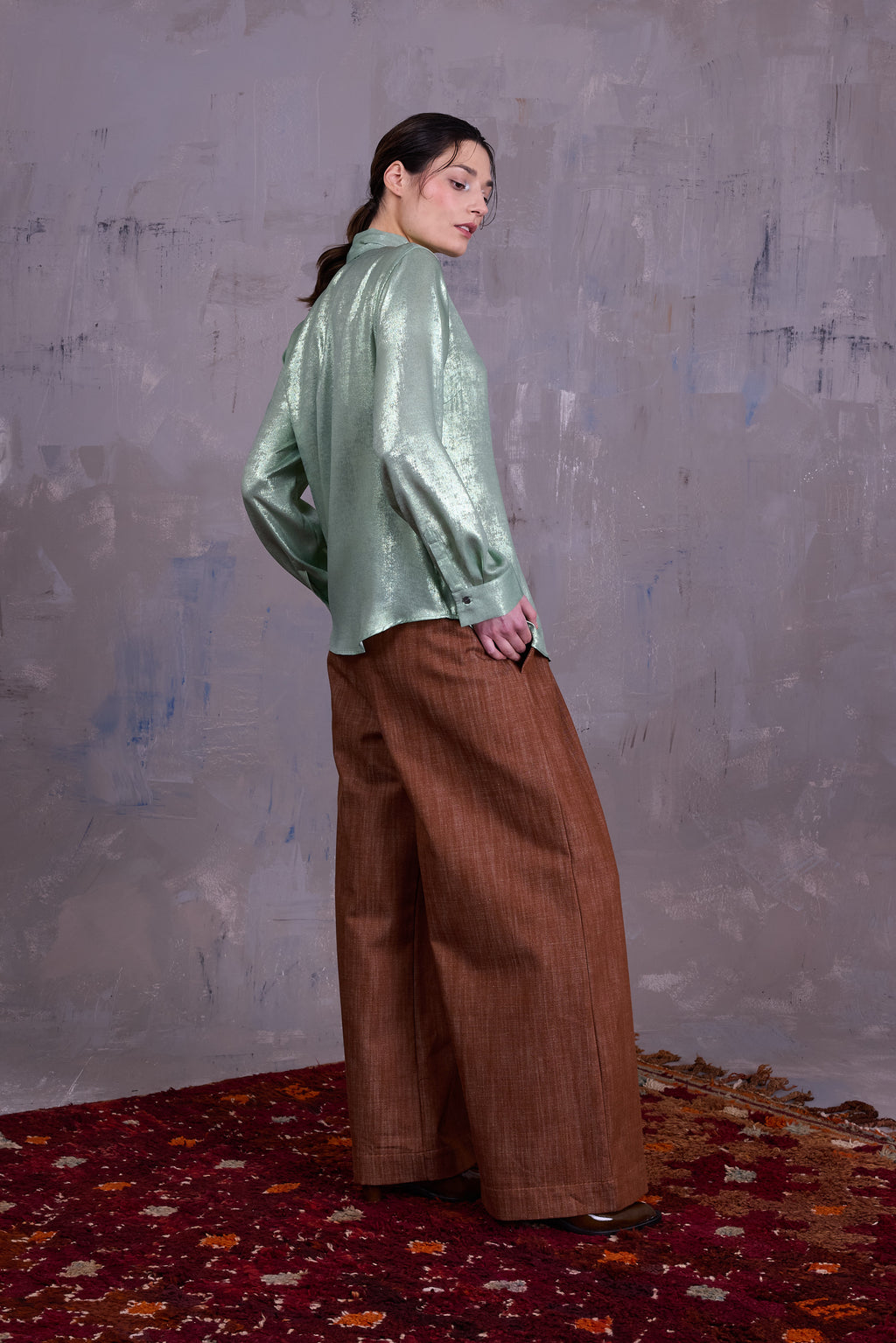 Godelieve shirt in glossy mint