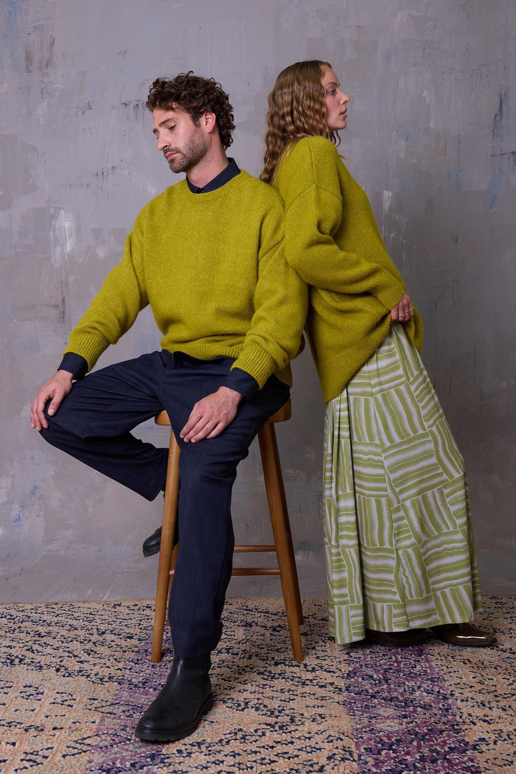 Ciska jurk in lemon grass wovens