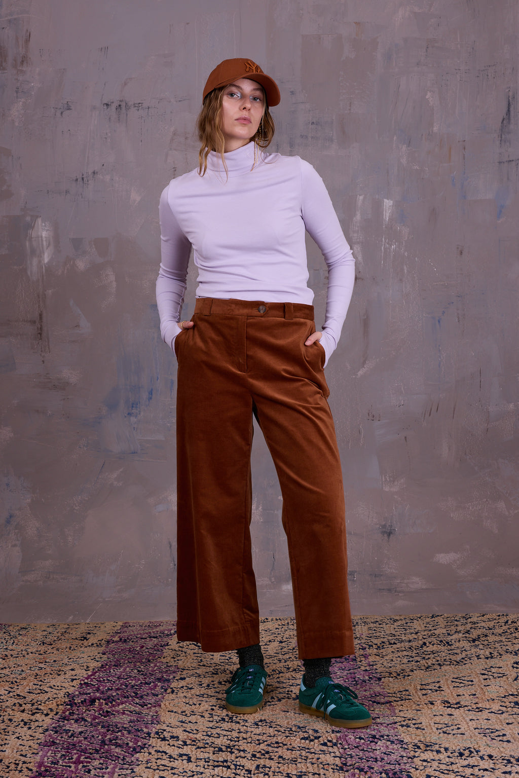 Gisely turtleneck T-shirt in orchid hush