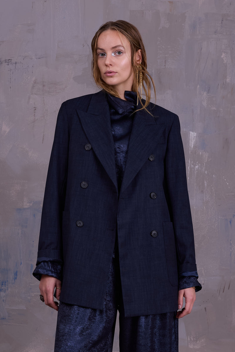 Glenn blazer in deep blue