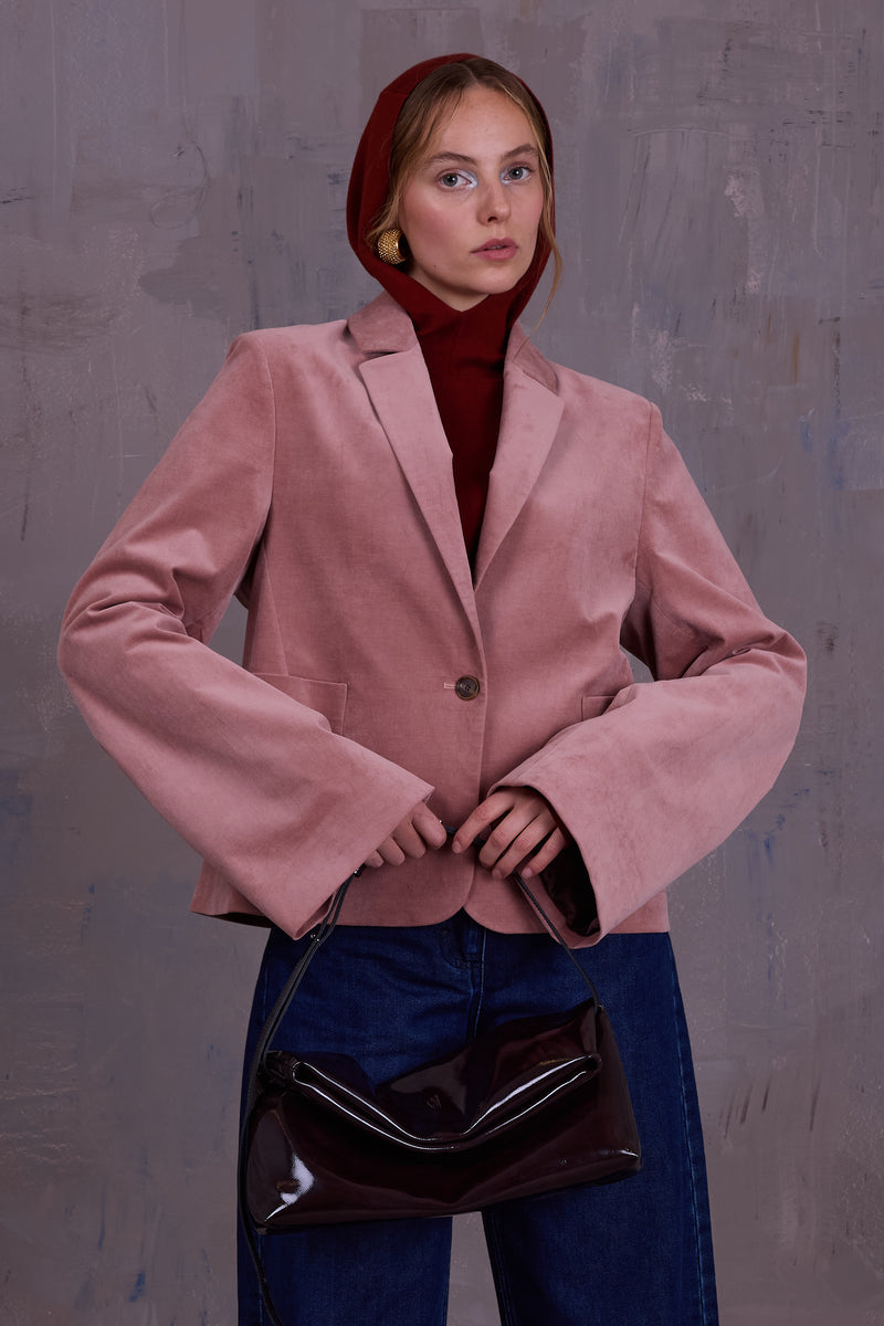 Gaston blazer in blossom cotton velvet