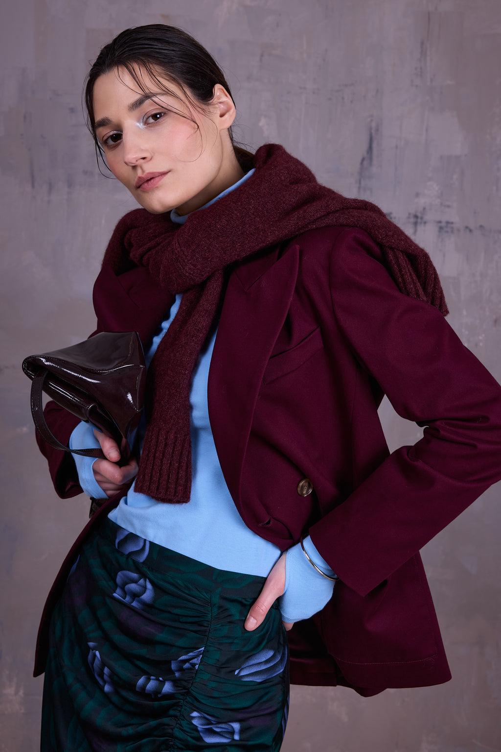 Davos blazer in red clay