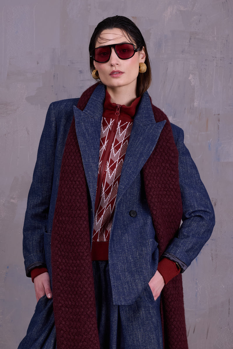 Davos blazer in denim gabardine