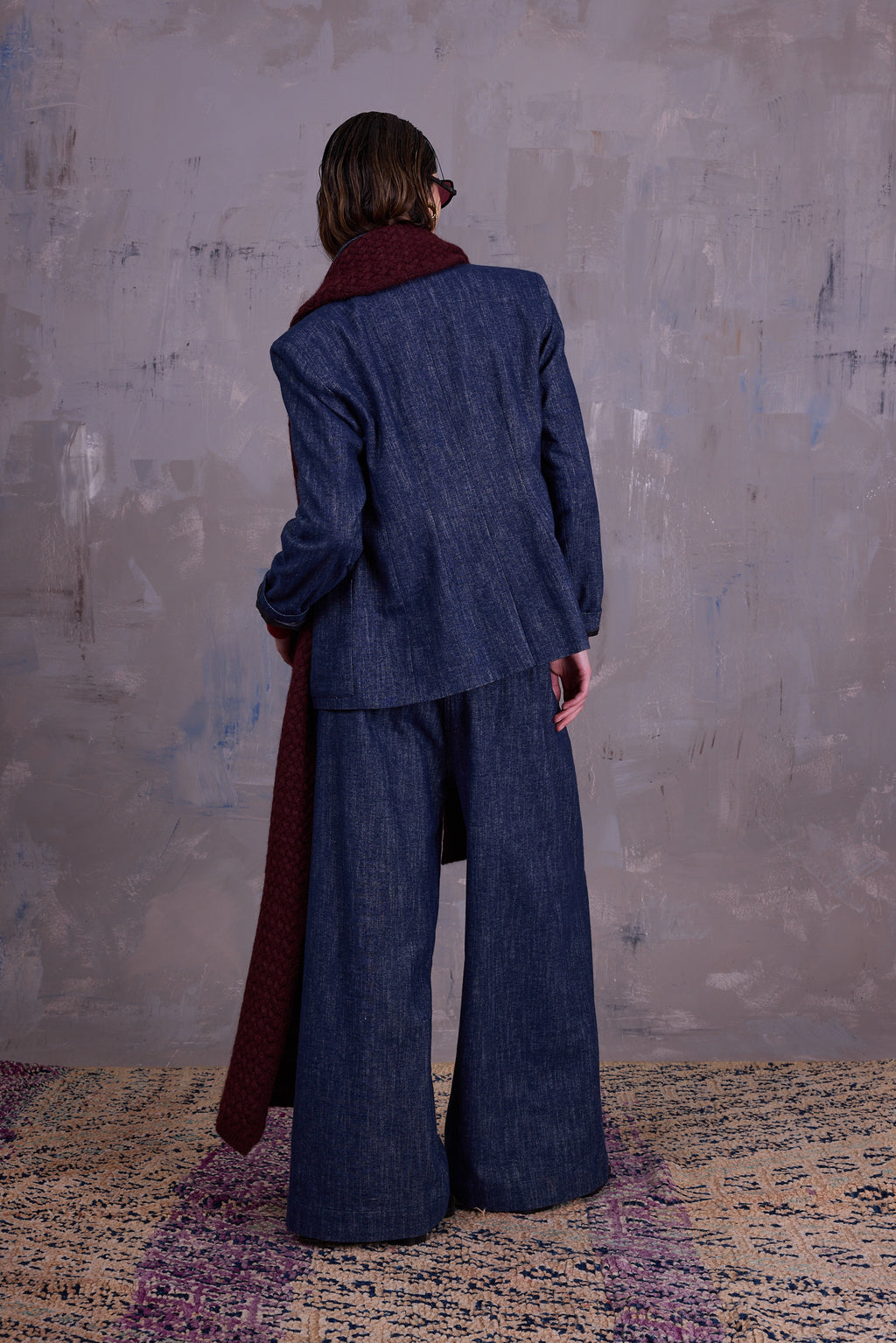 Davos blazer in denim gabardine