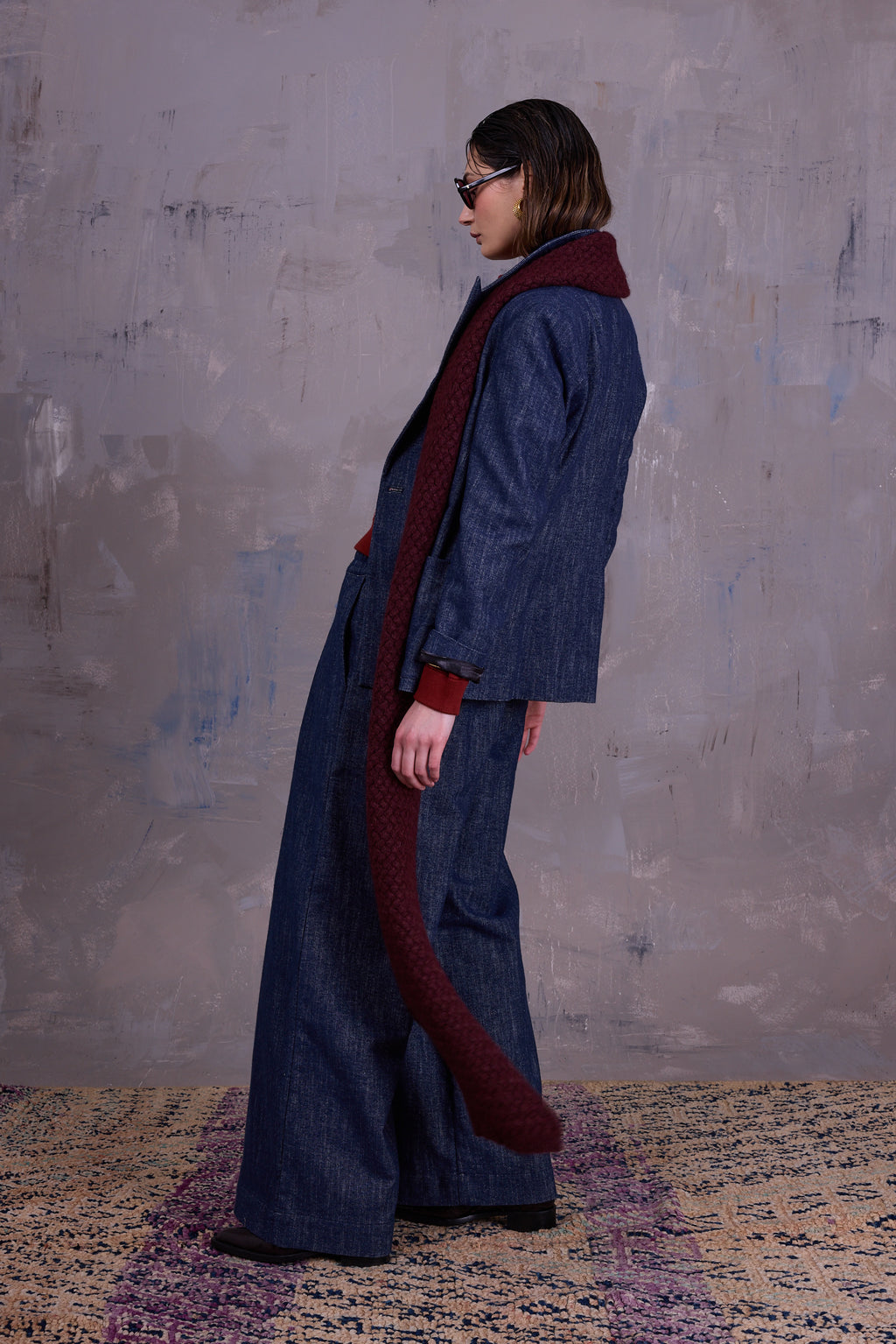 Davos blazer in denim gabardine
