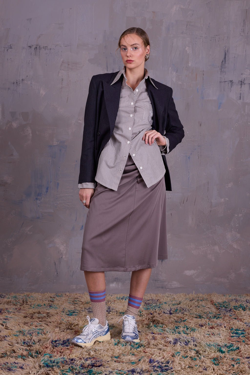 Davos blazer in dark blue blend