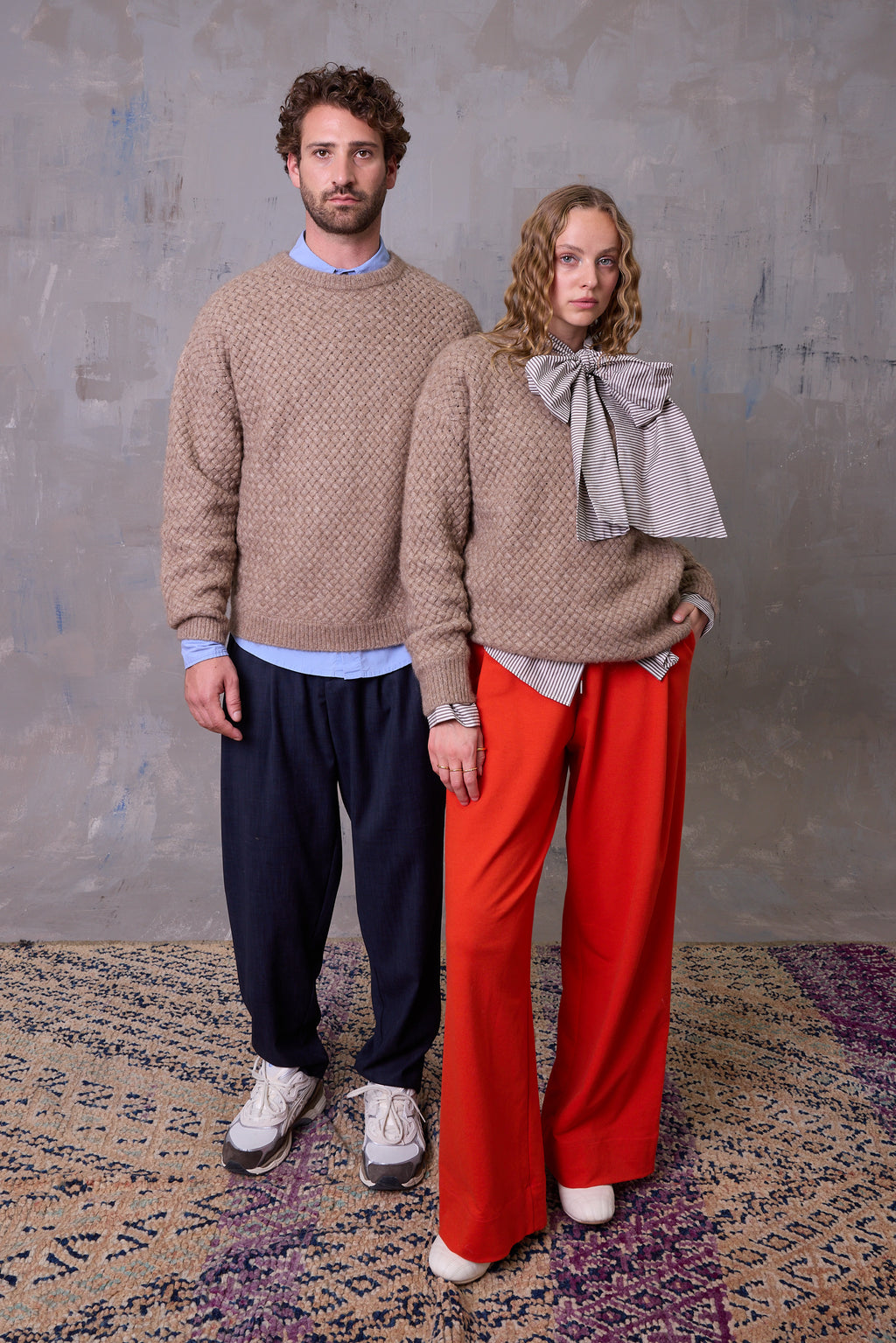 Gaudi knitted sweater in camel