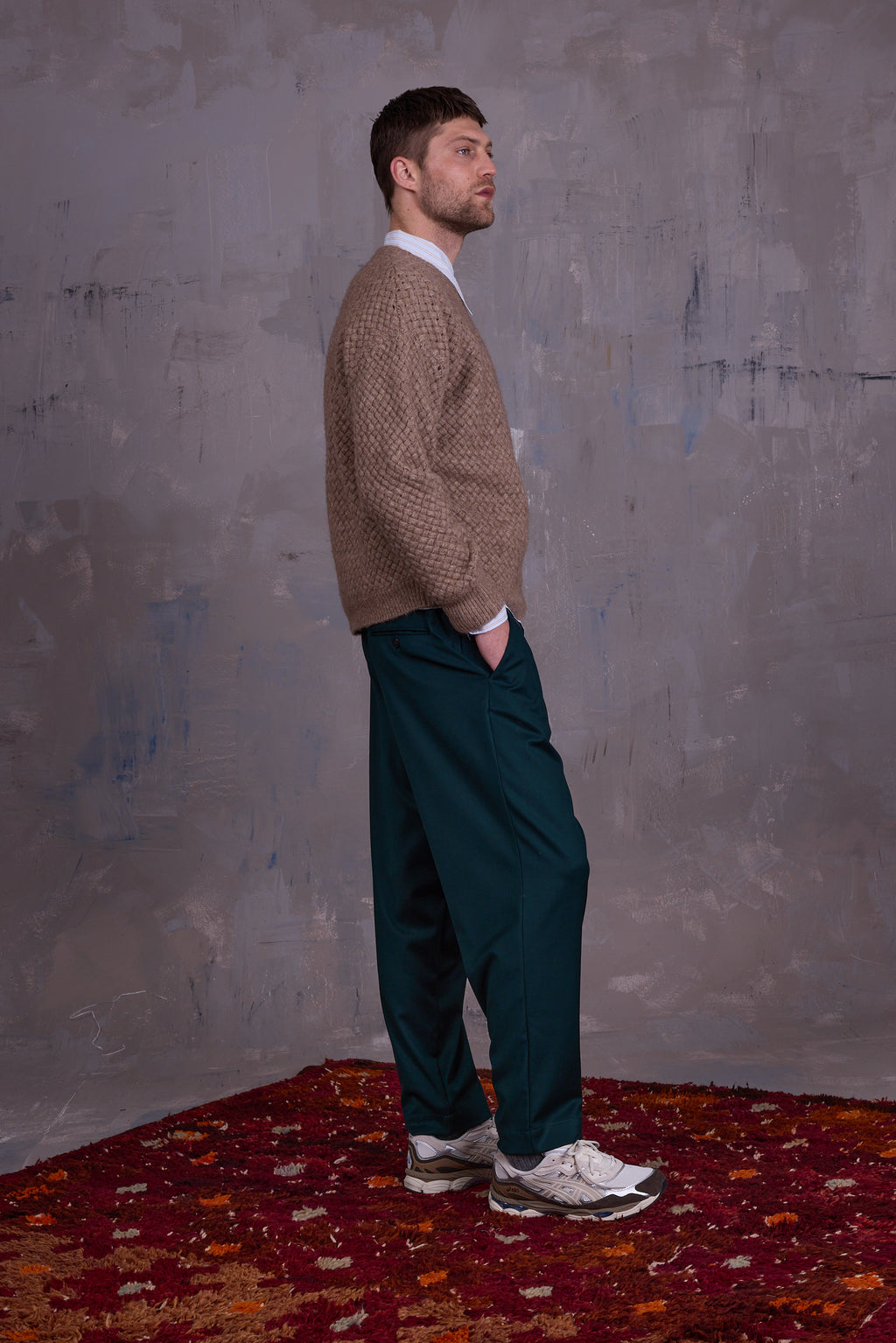 Gaudi knitted sweater in camel