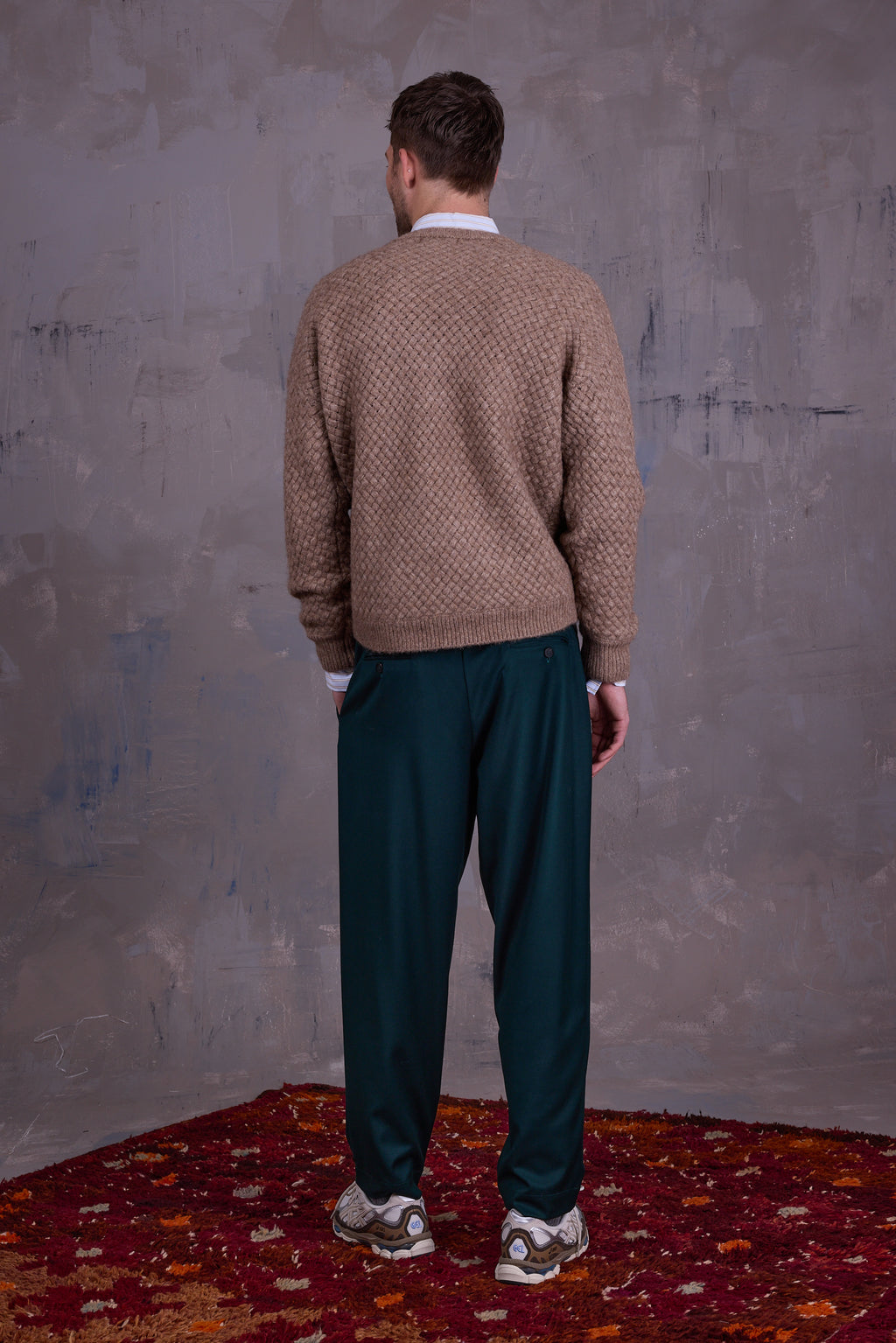 Gaudi knitted sweater in camel