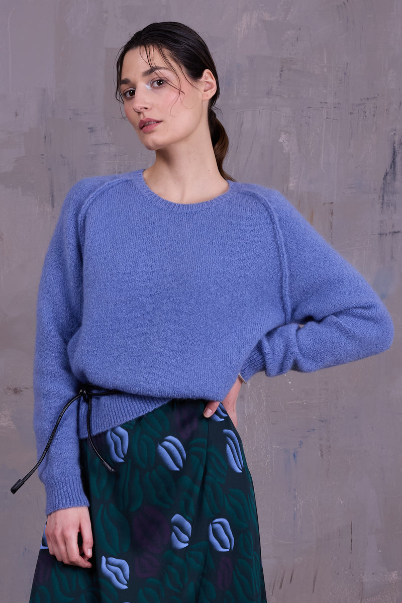Gilke knitted sweater in madonna blue