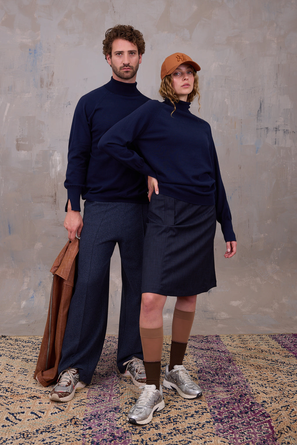 Gaetan turtleneck sweater in dark navy