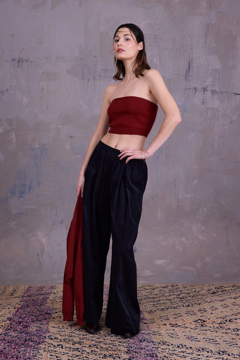 Gautier bandeau top in red clay