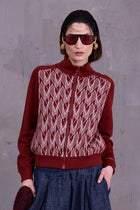 Georgetown cardigan in red clay/soft shell