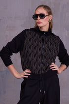Georgetown cardigan in black/olive