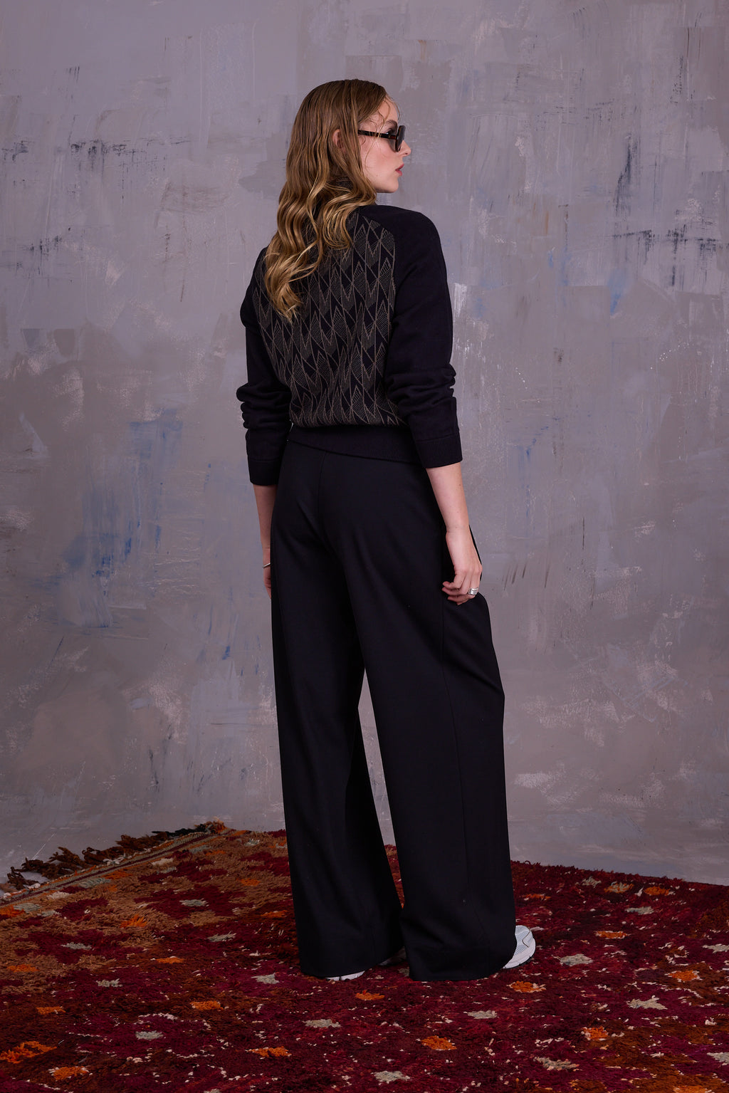 Georgetown cardigan in black/olive
