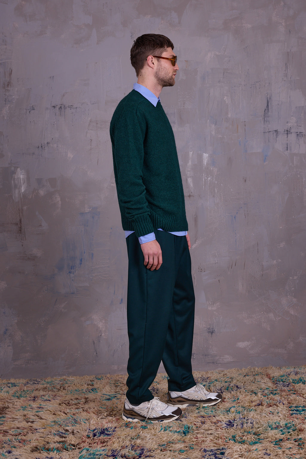 Geena knitted sweater in forest