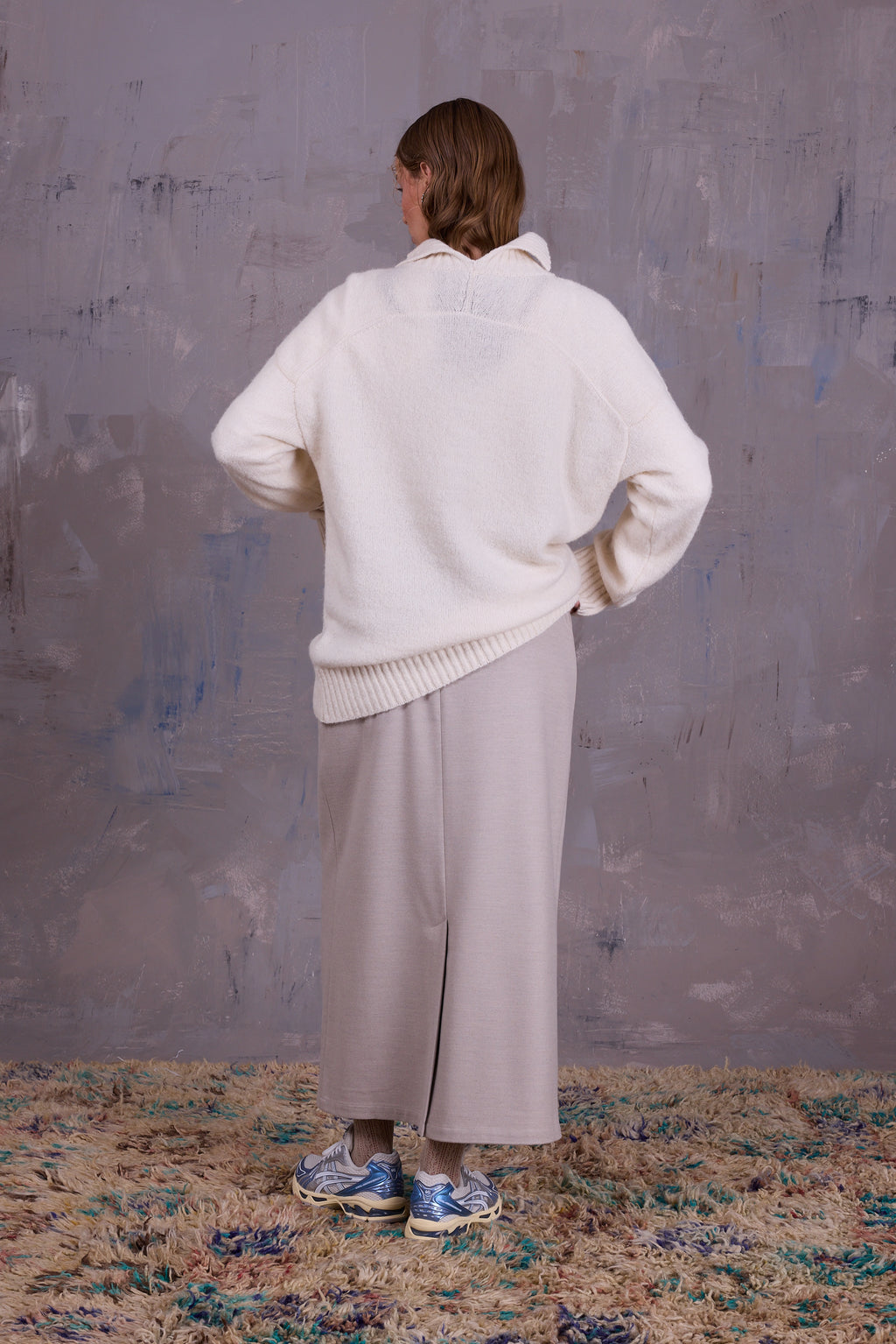 Grace turtleneck sweater in ecru