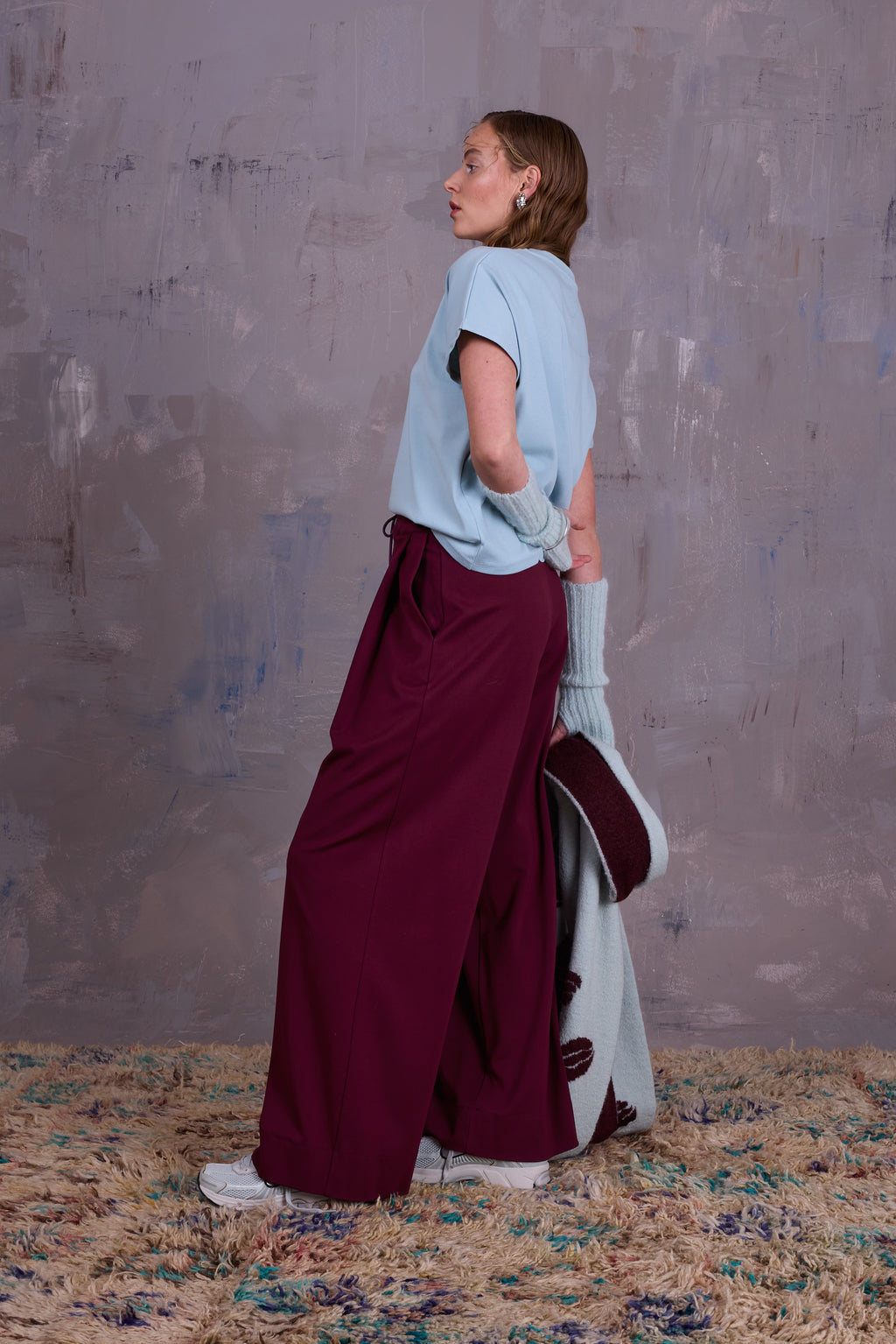 Geano trousers in plum