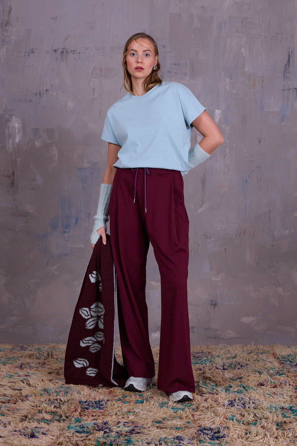 Geano trousers in plum