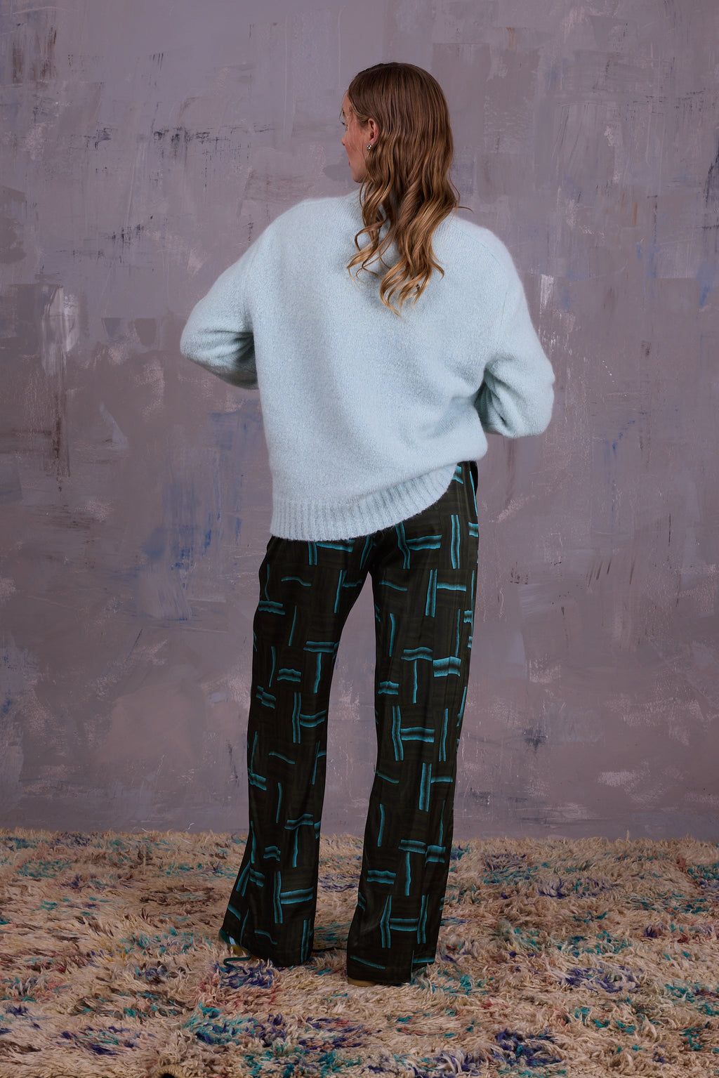Gijsbrecht trousers in satijnen forest green wovens