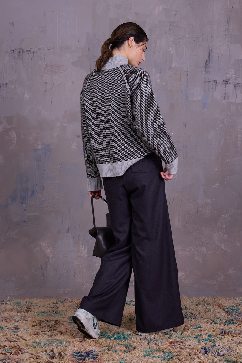 Edward trousers in dark blue blend