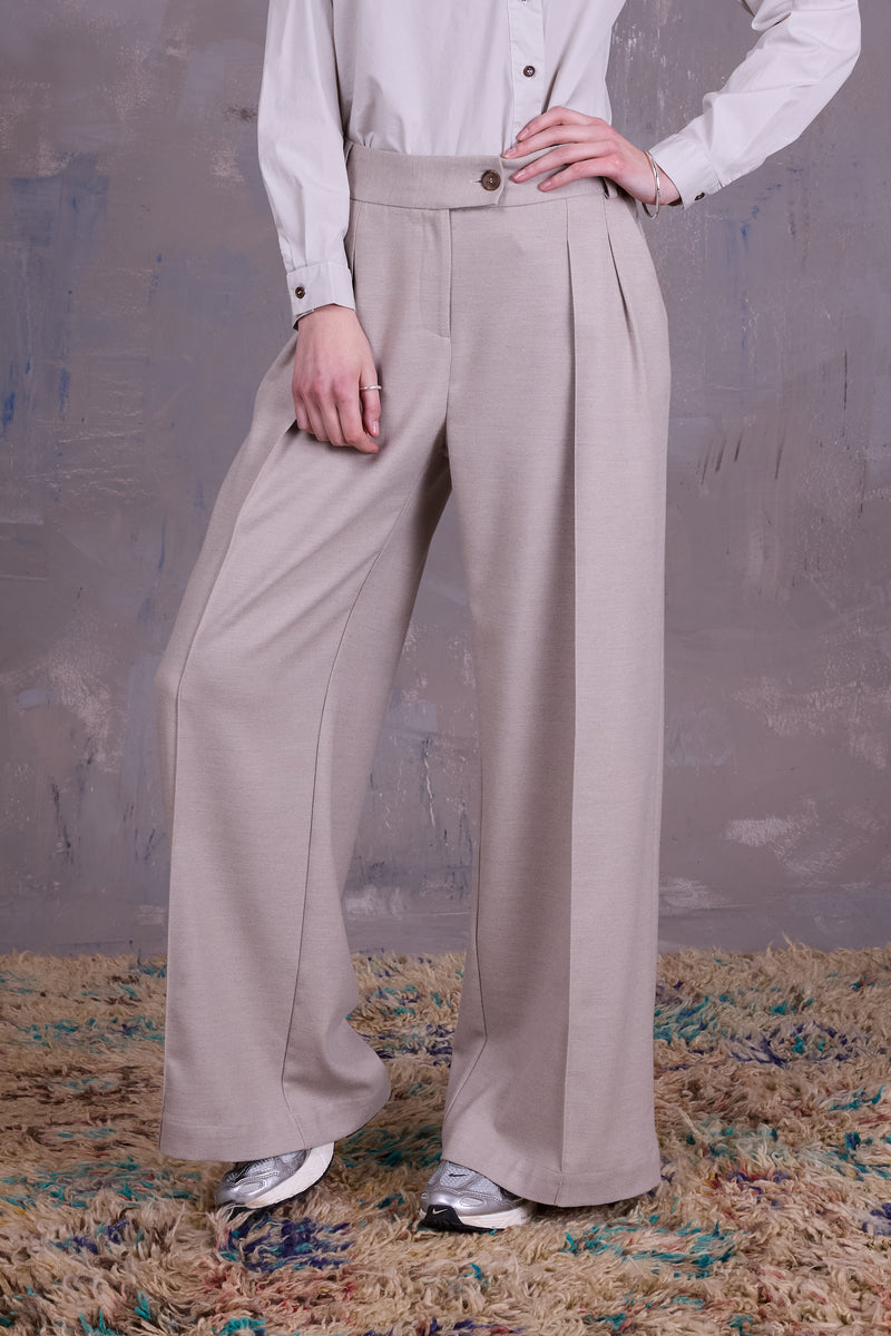 Cezar trousers in light grey blend